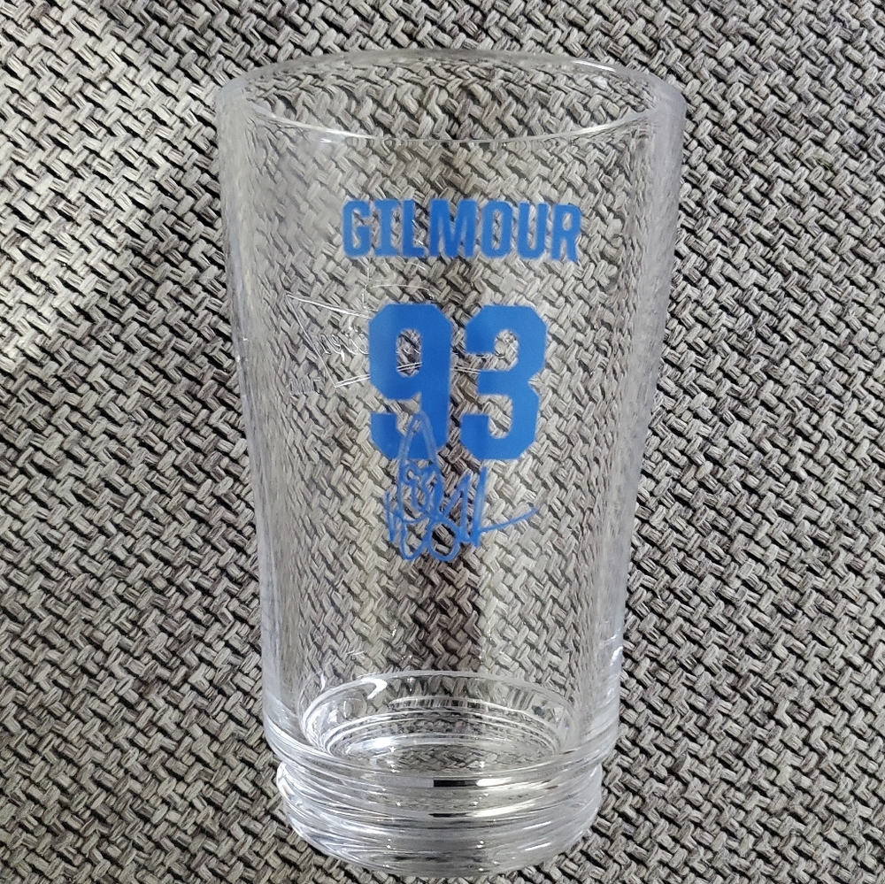 Y2K Budweiser Clear Glass with Blue Print